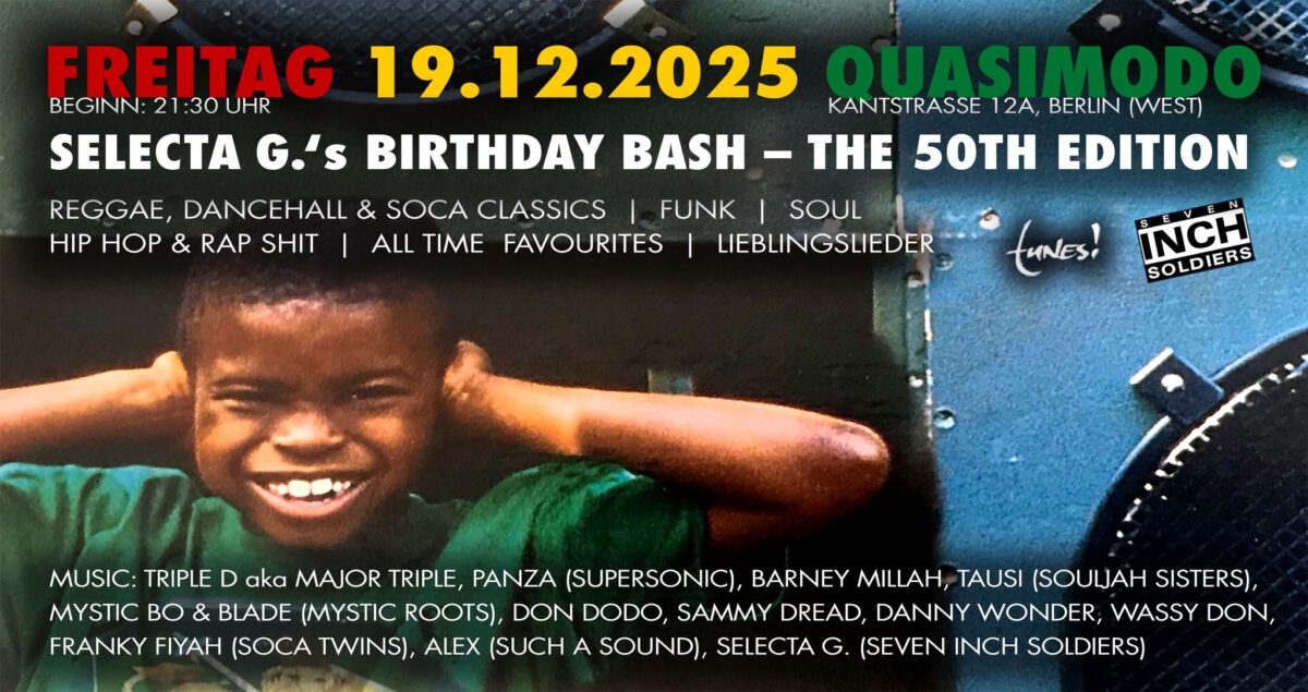 SELECTA G.‘s BIRTHDAY BASH - the 50th edition